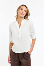 Load image into Gallery viewer, Bradley linen stitch top White