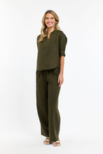 Load image into Gallery viewer, Perry linen drawcord pant khaki