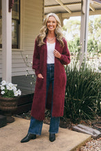 Load image into Gallery viewer, Luxe long mohair cardi Bordeaux