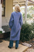 Load image into Gallery viewer, Luxe Long Mohair Cardi Blue Jeans