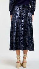 Load image into Gallery viewer, Sequin skirt navy
