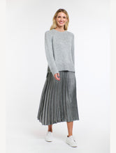 Load image into Gallery viewer, Metallic pewter skirt
