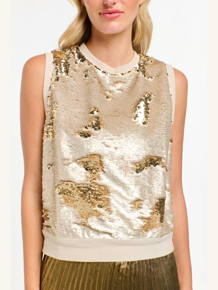 Sequin gold tank