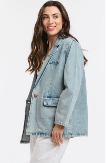 Pat Denim Blazer