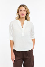 Load image into Gallery viewer, Bradley linen stitch top White
