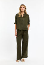 Load image into Gallery viewer, Perry linen drawcord pant khaki
