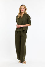 Load image into Gallery viewer, Perry linen drawcord pant khaki
