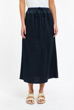 Load image into Gallery viewer, Maison satin skirt Navy

