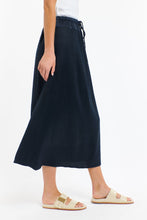 Load image into Gallery viewer, Maison satin skirt Navy

