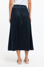 Load image into Gallery viewer, Maison satin skirt Navy
