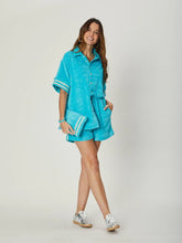 Load image into Gallery viewer, Demi Towelling Short Peacock
