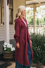 Load image into Gallery viewer, Luxe long mohair cardi Bordeaux
