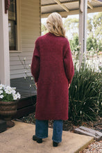 Load image into Gallery viewer, Luxe long mohair cardi Bordeaux
