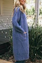 Load image into Gallery viewer, Luxe Long Mohair Cardi Blue Jeans
